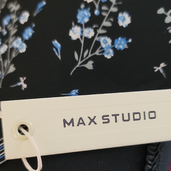 Max Studio Black and Blue Floral Maxi Dress - Picture 2 of 10
